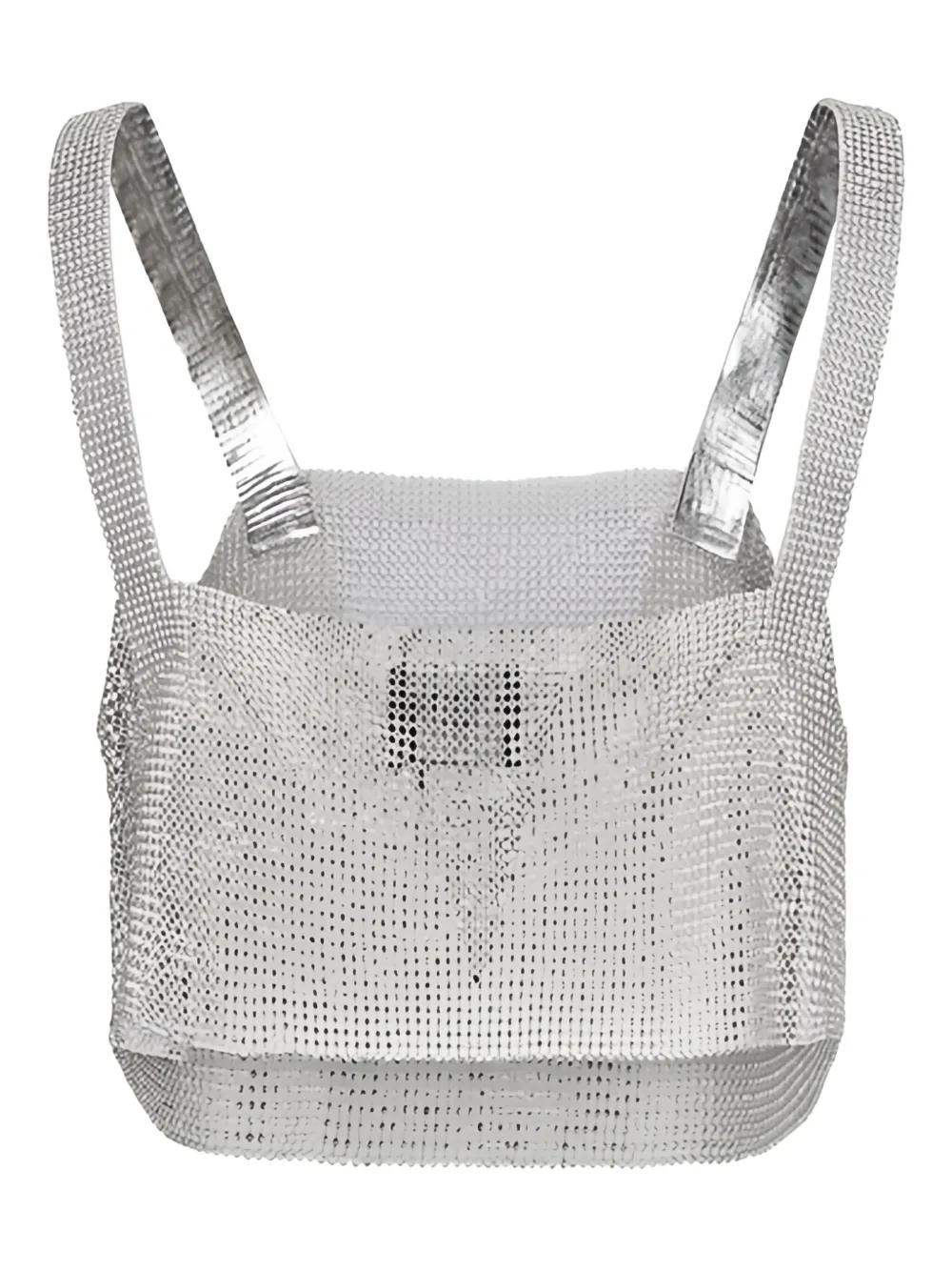 Santa Brands Milano embellished chainmail top Zilver