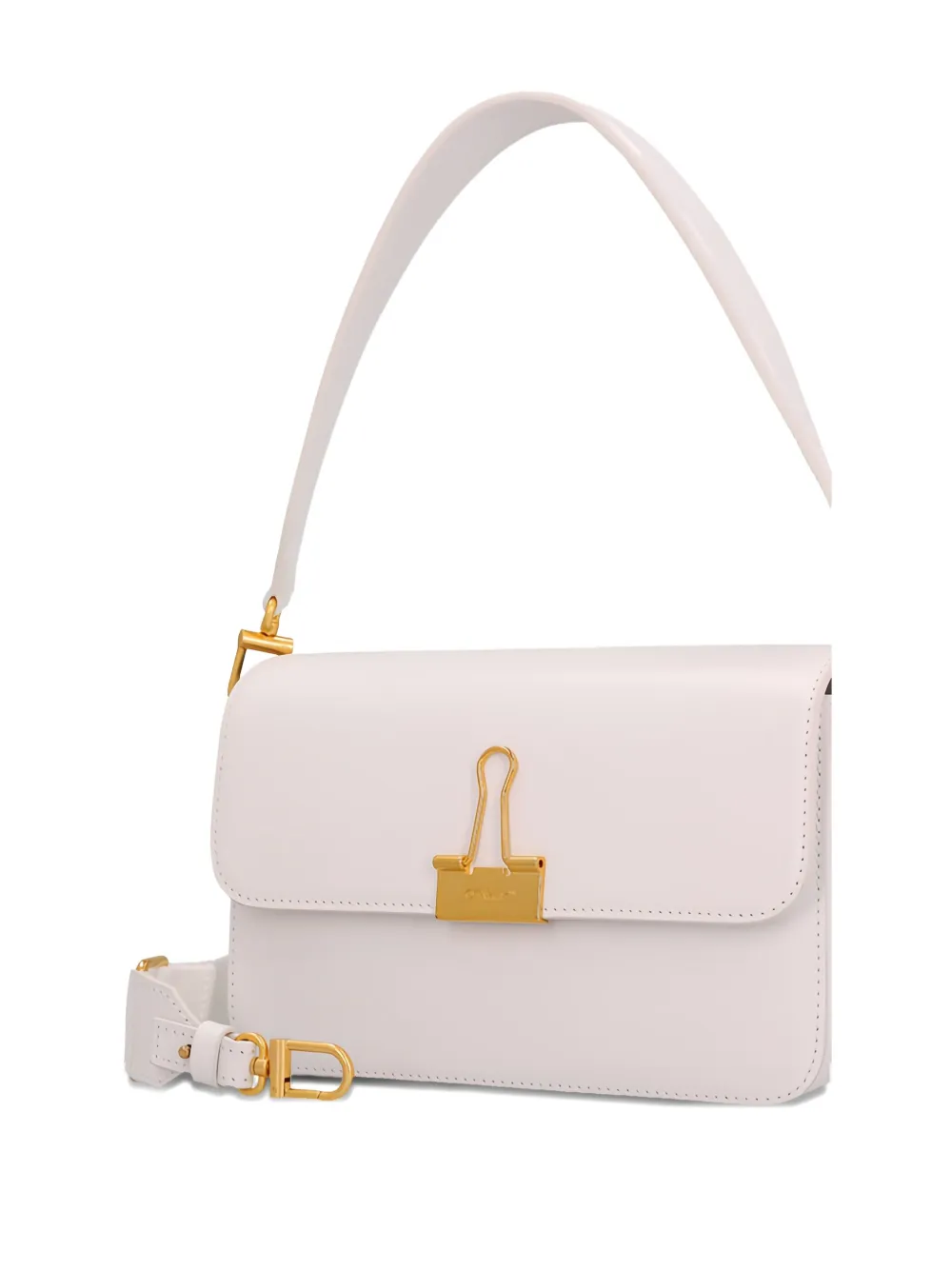 Off-white M Plain Blinder Paperclip Shoulder Bag In White