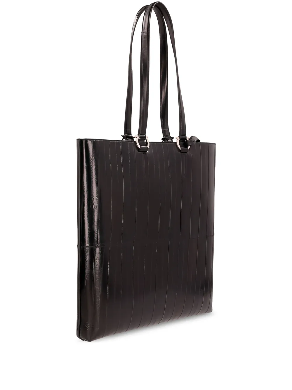 Ferragamo Leren shopper Zwart