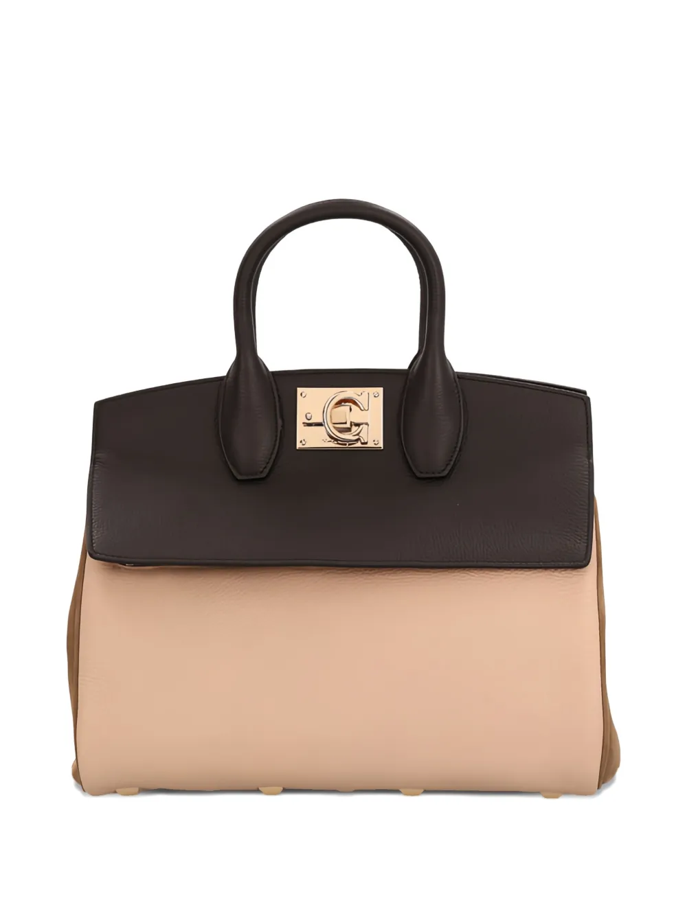 Ferragamo Studio two-tone tote bag Beige