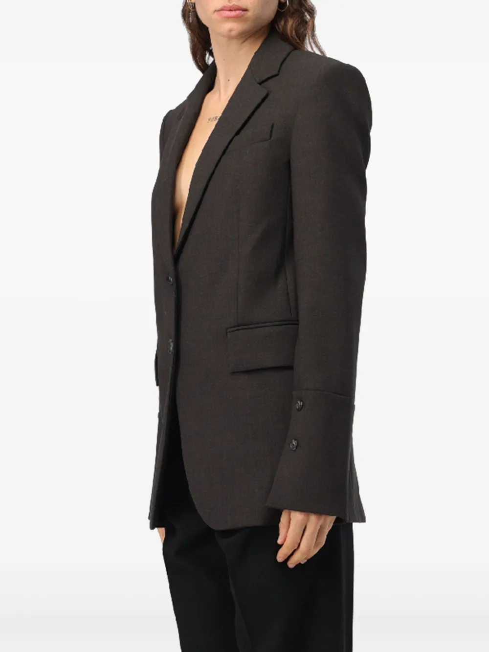 Sportmax buttoned single-breasted blazer Zwart