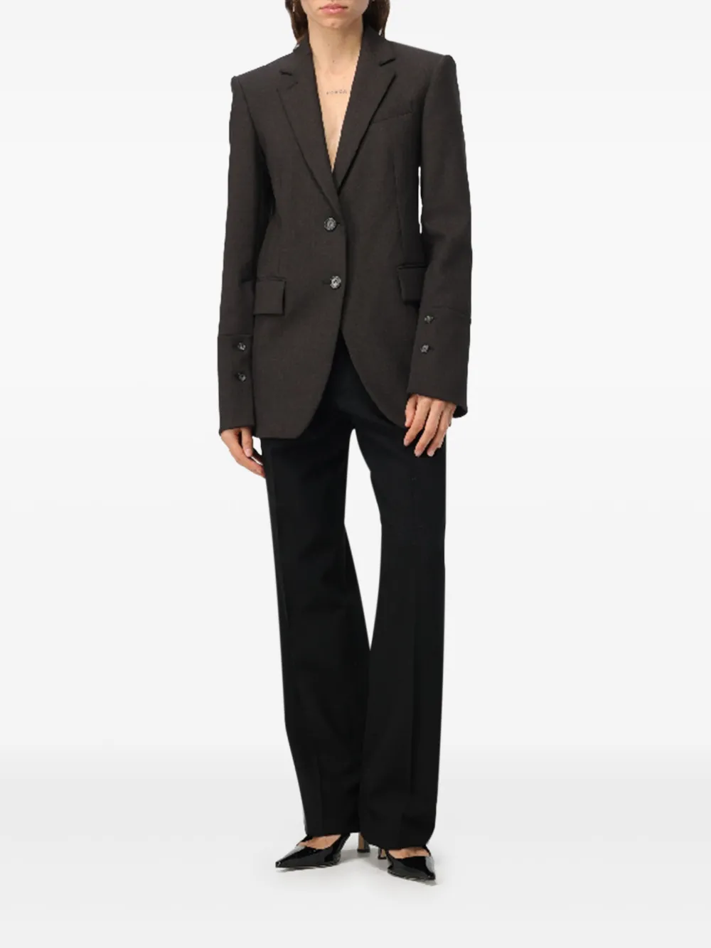 Sportmax buttoned single-breasted blazer Zwart