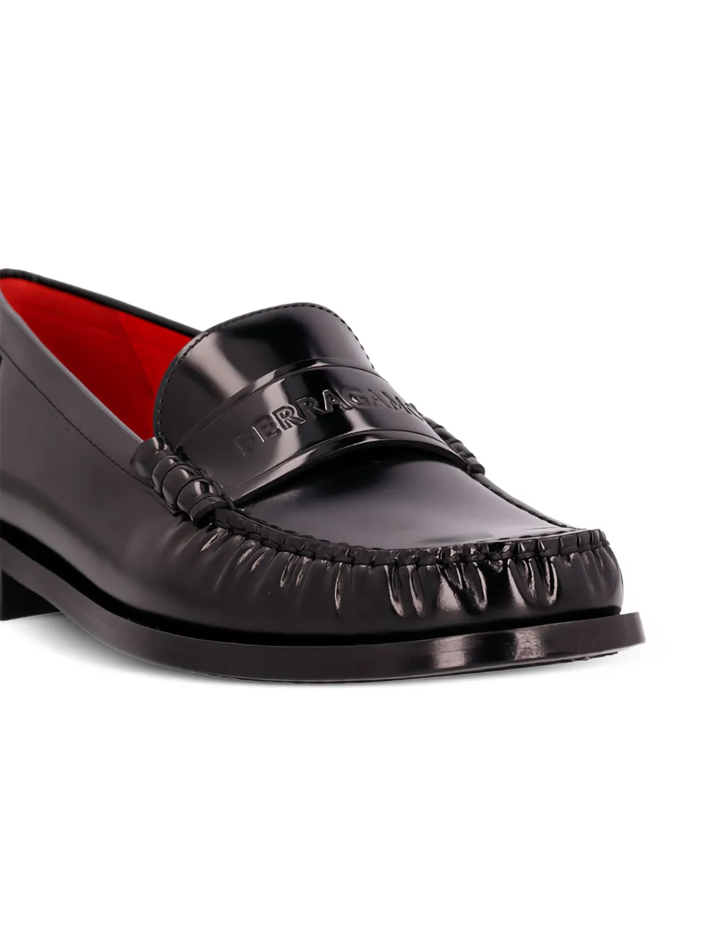Ferragamo Irina leather loafers Zwart