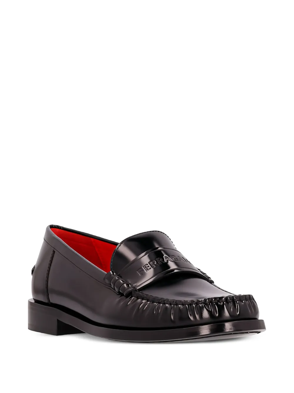 Ferragamo Irina leather loafers Zwart