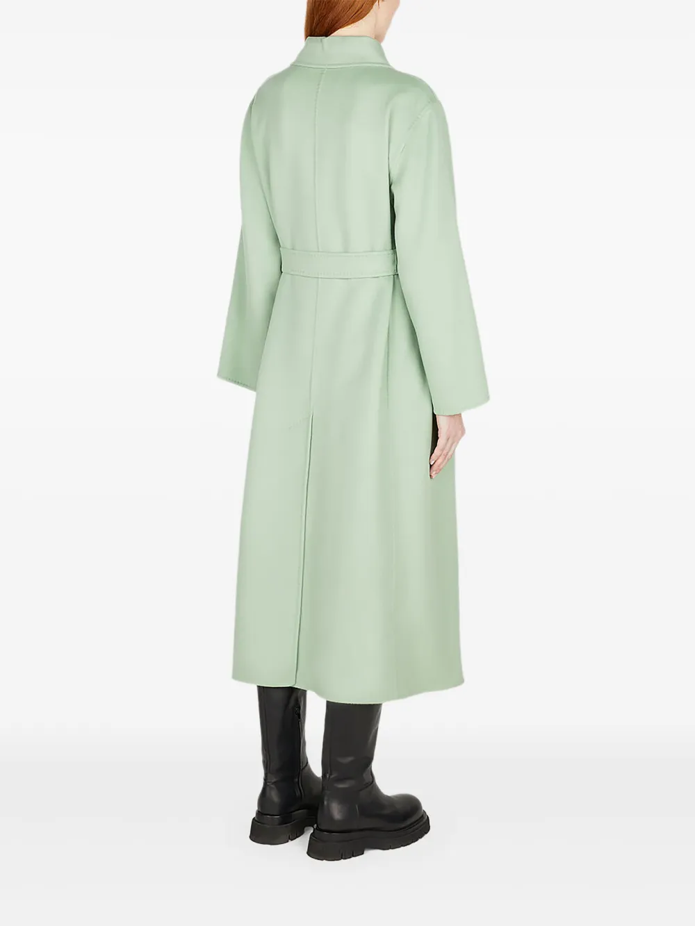 Max Mara belted wrap coat Groen
