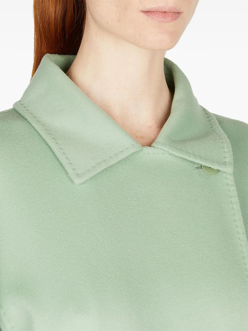 Max Mara belted wrap coat Groen