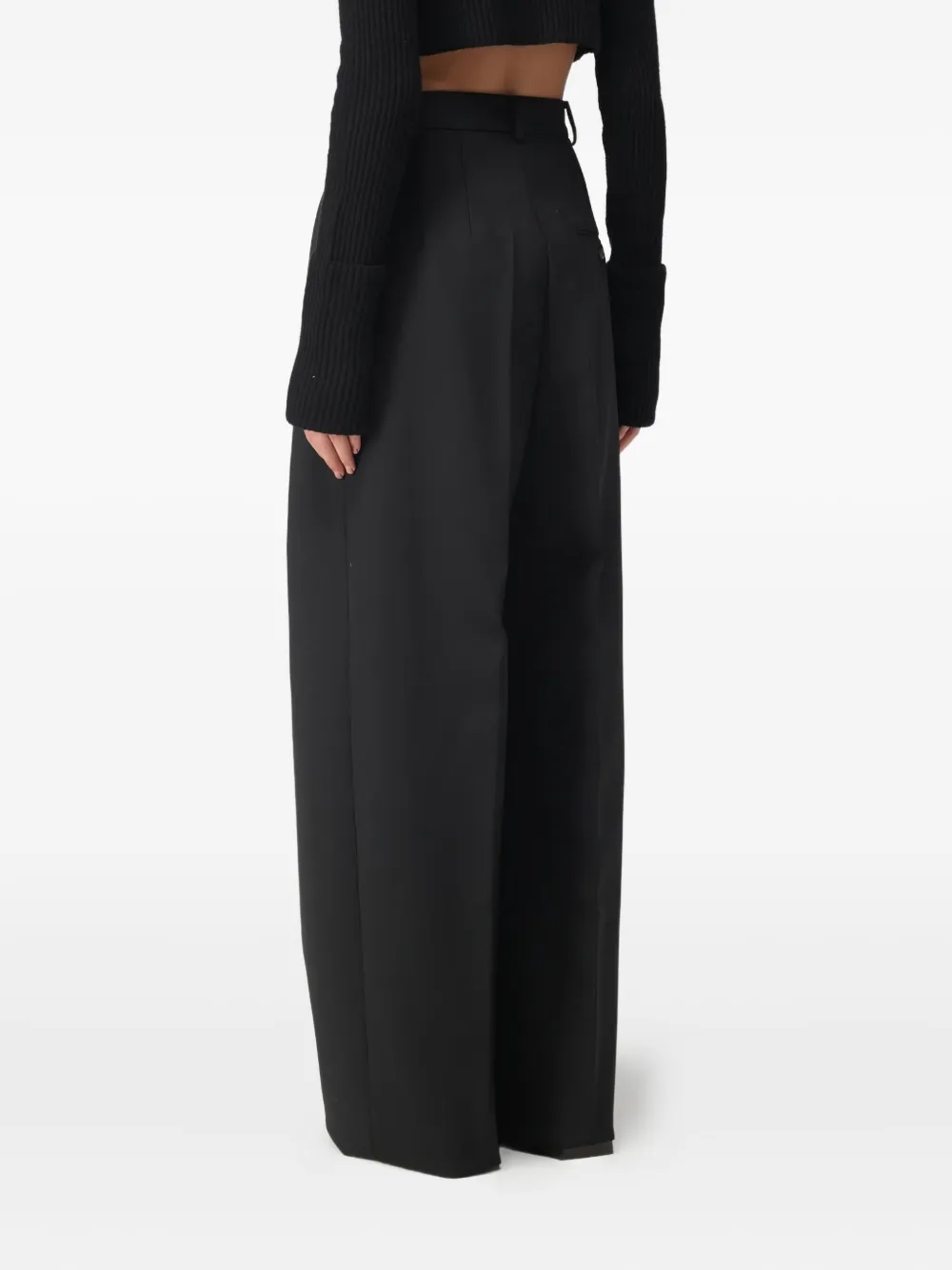 Sportmax pleated palazzo pants Zwart