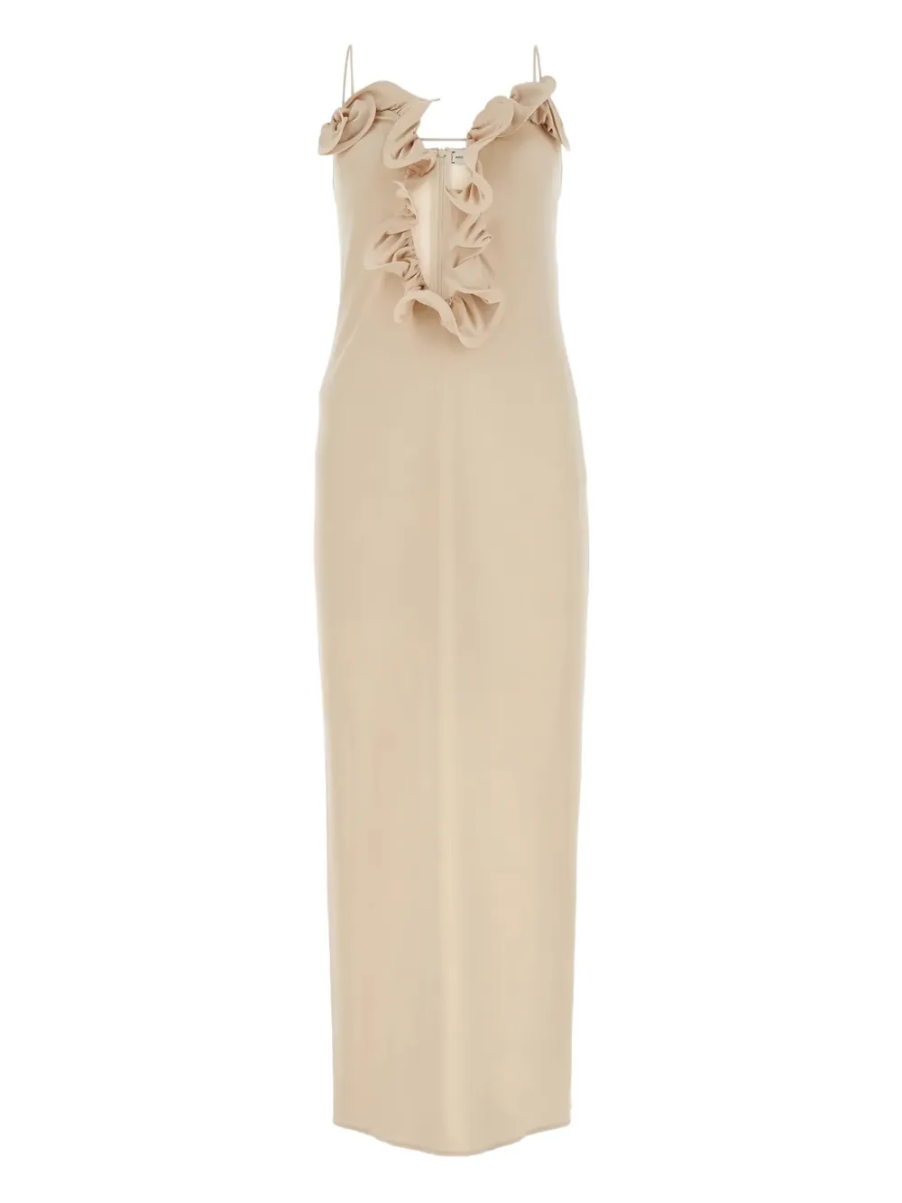 Magda Butrym Ruffled 29 Maxi Dress In Gold