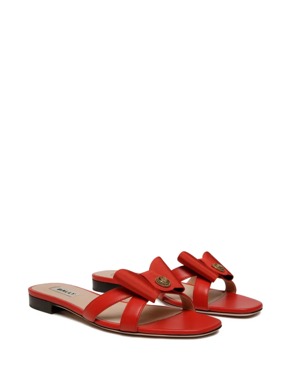 Bally bow-embellished leather sandals | Flat Sandals | Image 2