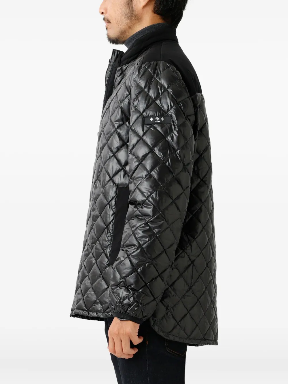 Tatras Quilted Diamond-pattern Jacket In Black