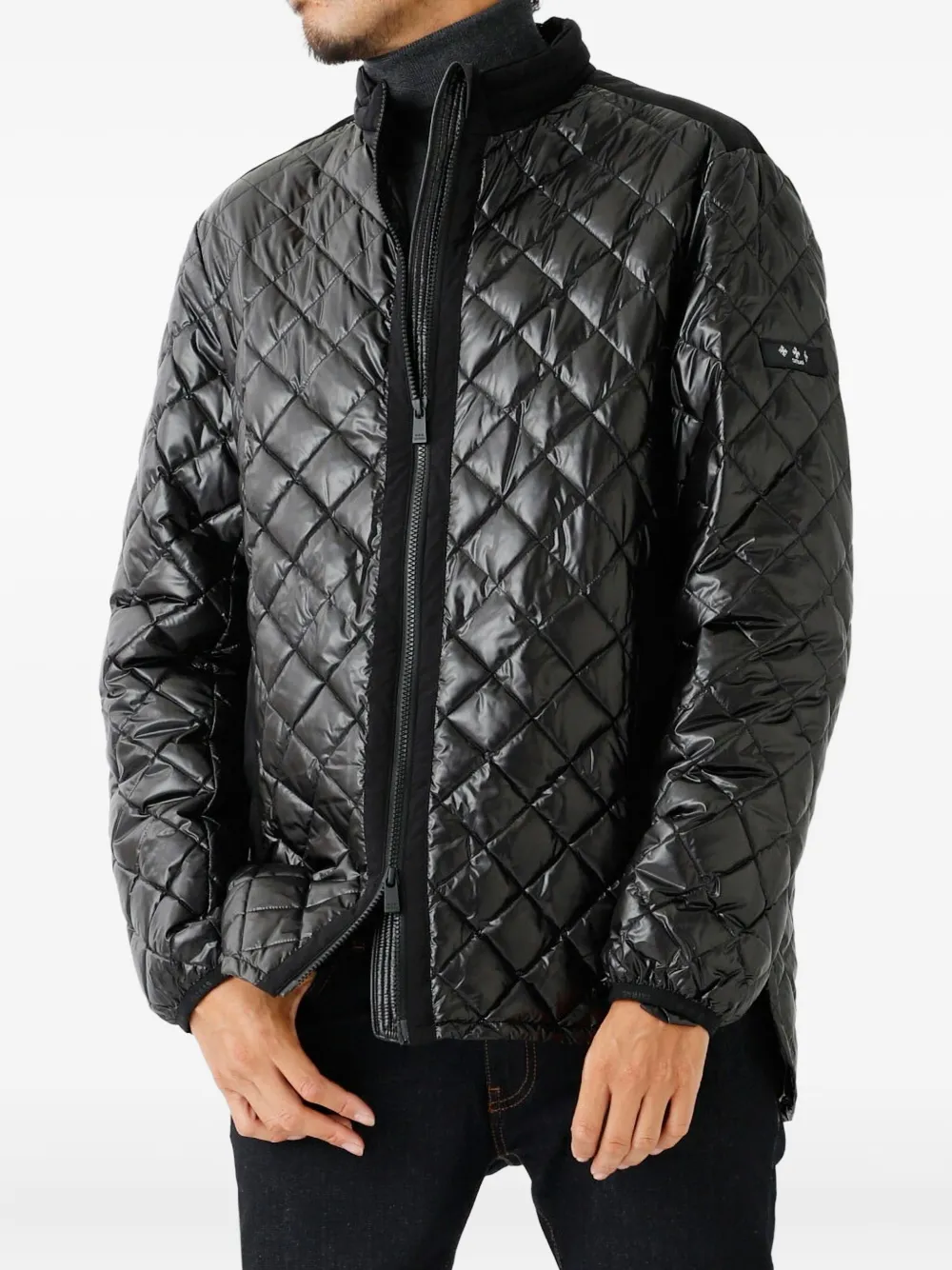 Tatras Quilted Diamond-pattern Jacket In Black