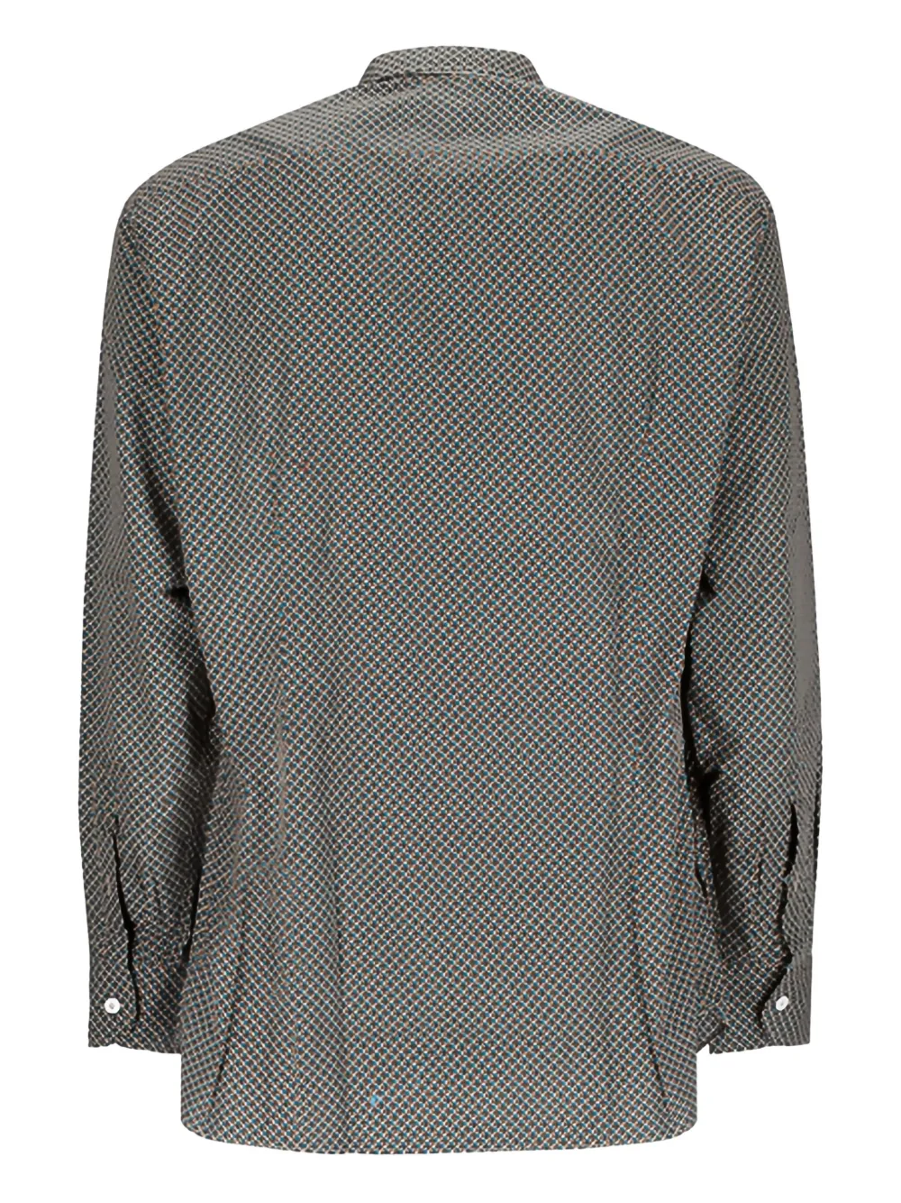 Lardini geometric-print cotton shirt Grijs