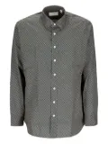 Lardini geometric-print cotton shirt - Grey