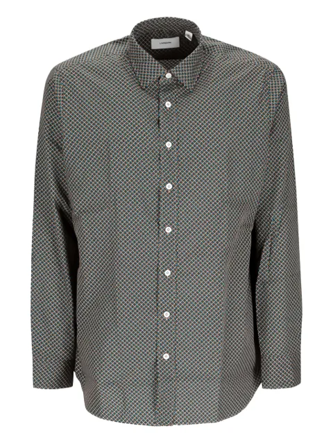 Lardini geometric-print cotton shirt