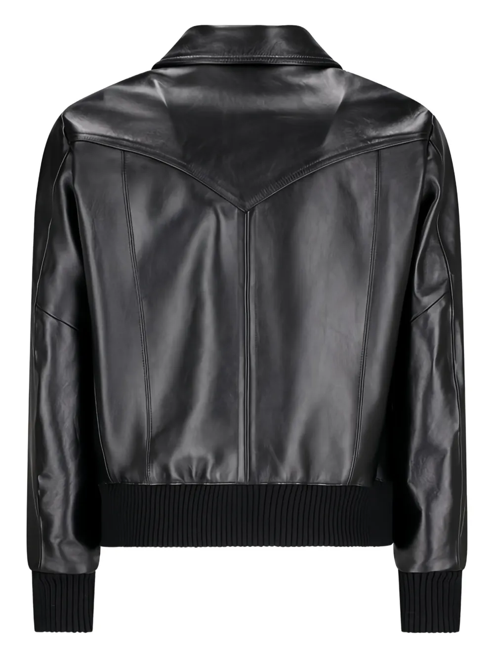 PT Torino Ergonomic leren bomberjack Zwart