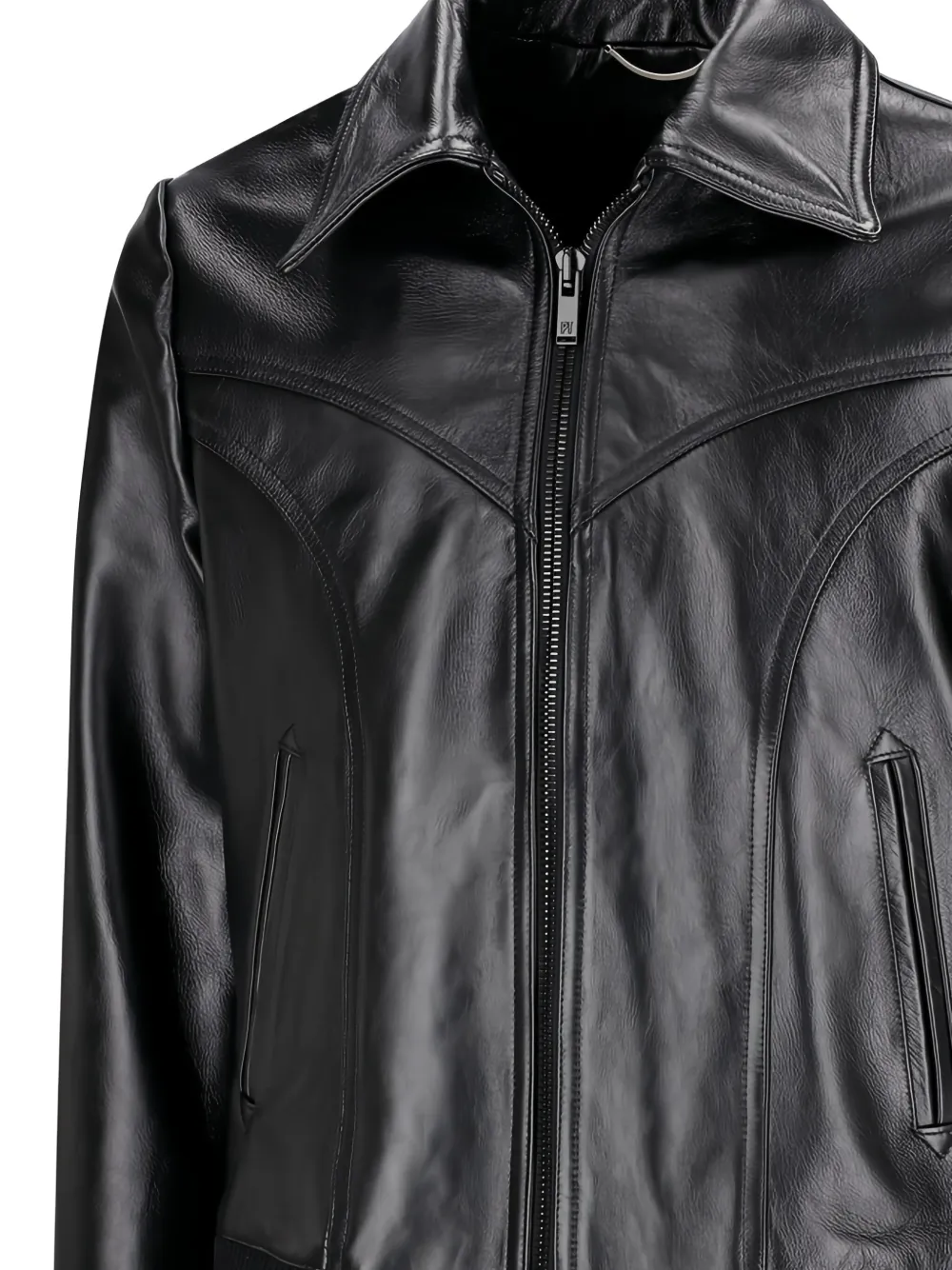 PT Torino Ergonomic leren bomberjack Zwart