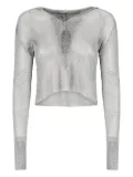 Santa Brands crystal-embellished long-sleeve top - Silver
