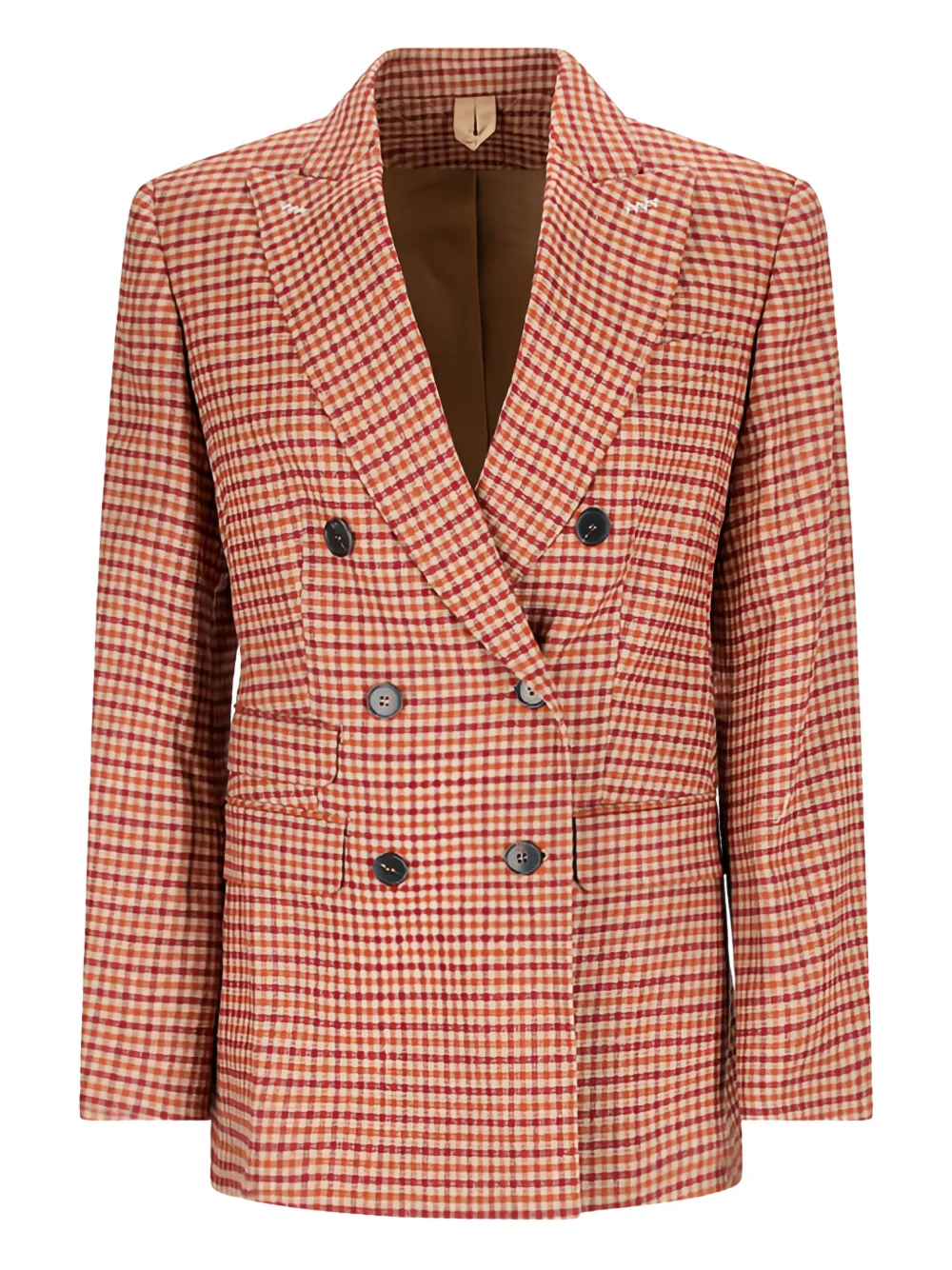 Max Mara gingham double-breasted jacket Rood