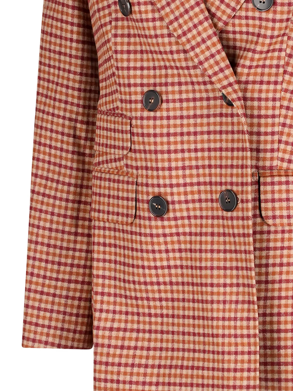 Max Mara gingham double-breasted jacket Rood