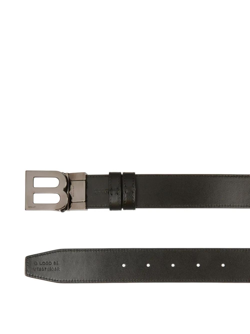 Bally Omkeerbare riem met B-logo - Zwart