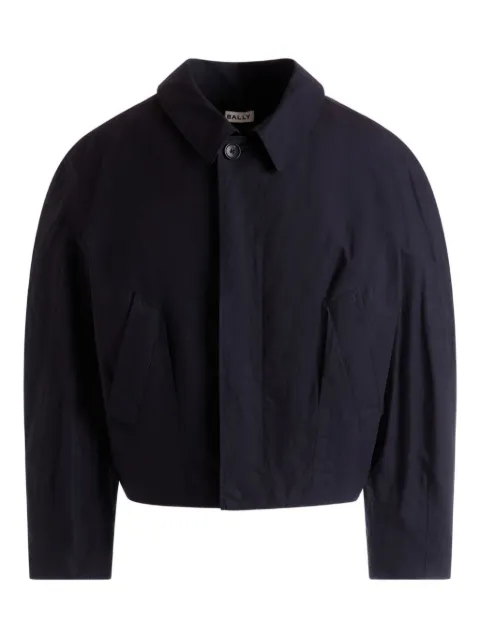 Bally crinkle-effect pocket bomber jacket