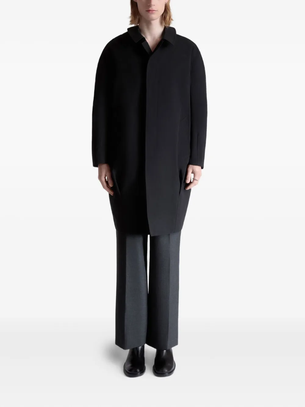 Bally abrigo plisado con cuello de camisa | Abrigos con botonadura simple | Image 2