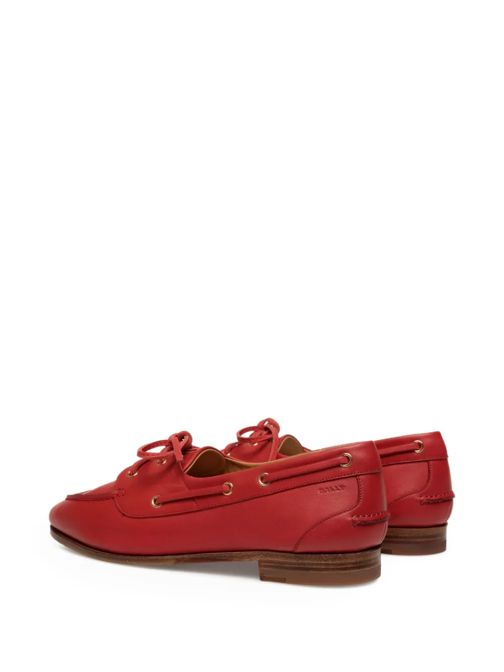 Bally Plume leren mocassin veterschoenen Rood