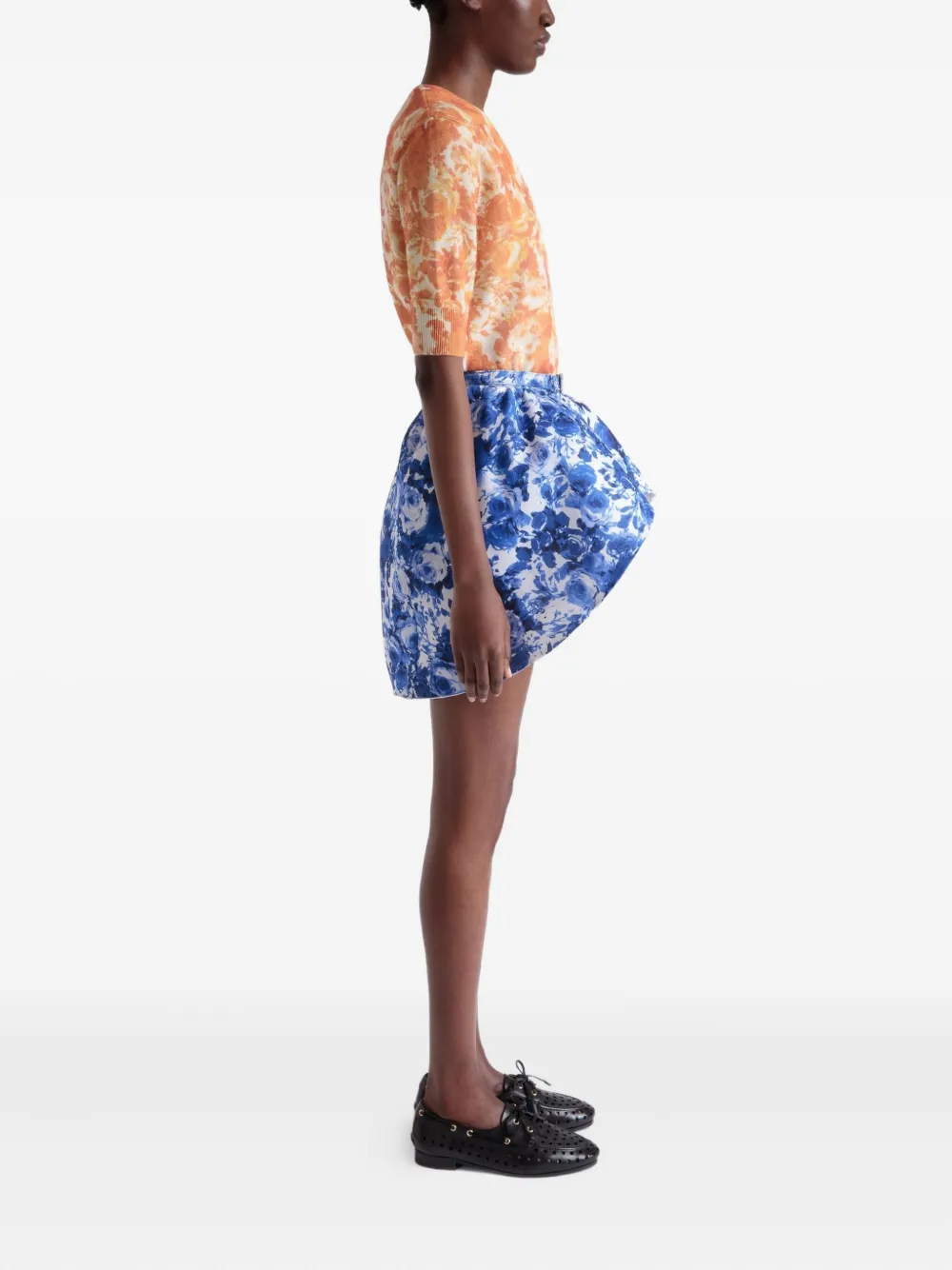 Bally floral-print cutaway mini skirt | Asymmetric & Draped Skirts | Image 2