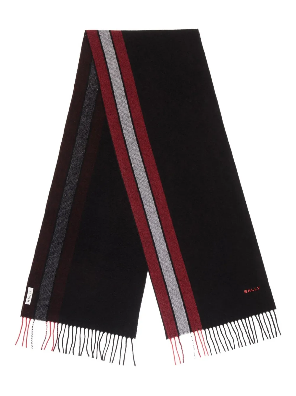 Bally stripe-detail scarf | Black | Image 1
