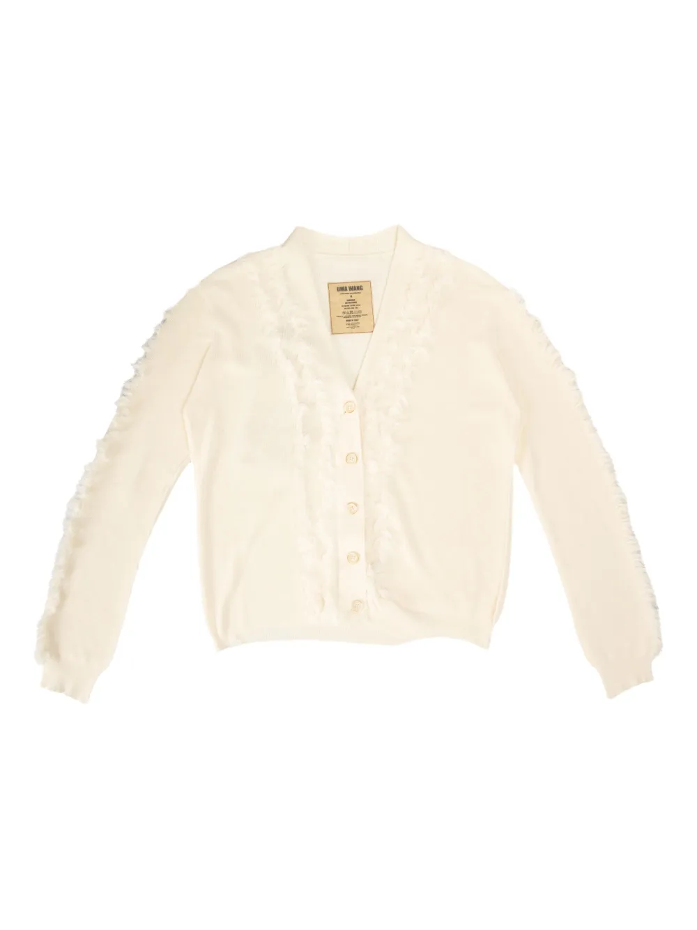 Uma Wang Fringed Wool Cardigan