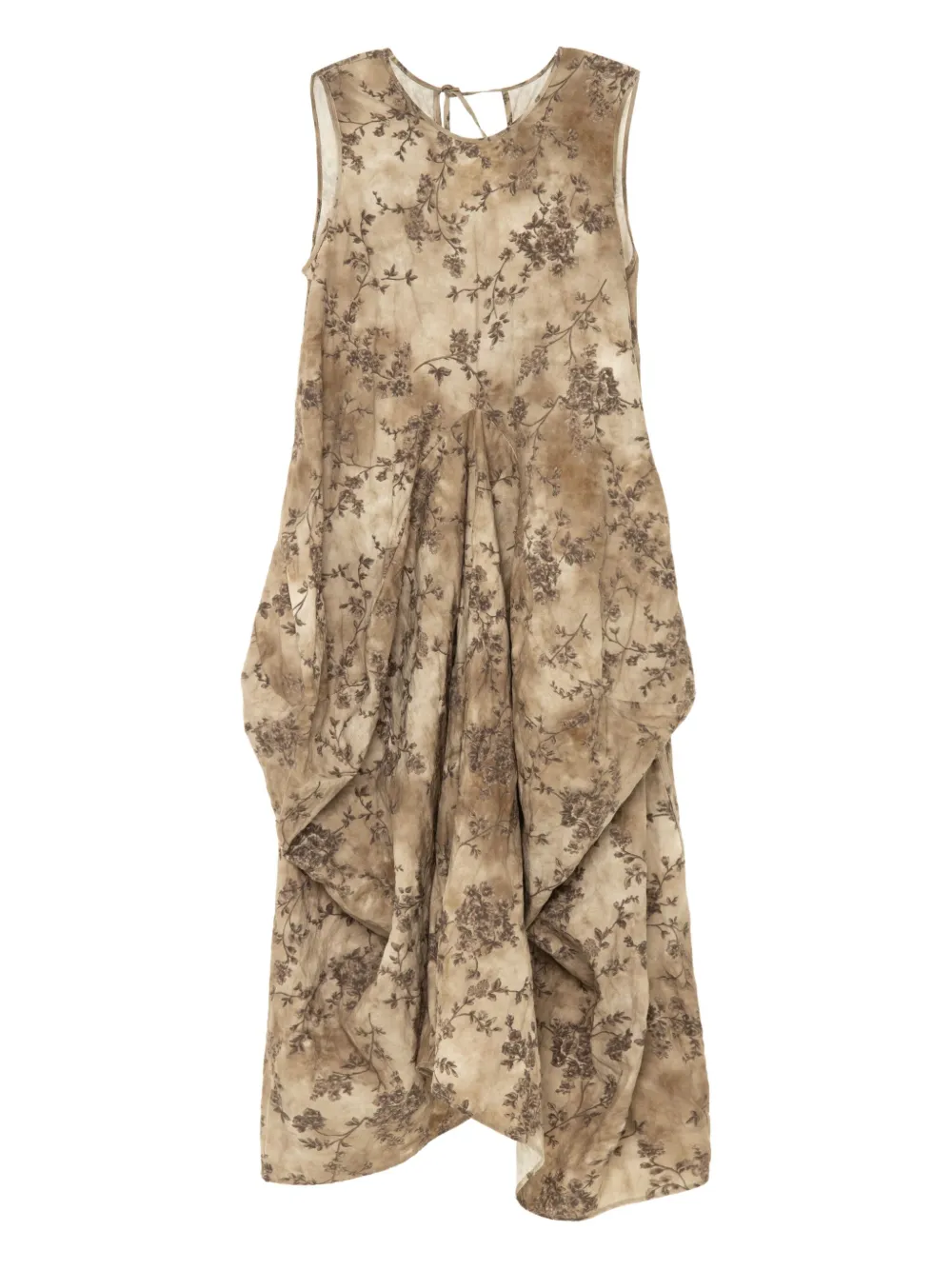 Uma Wang Alani floral-print maxi dress Beige
