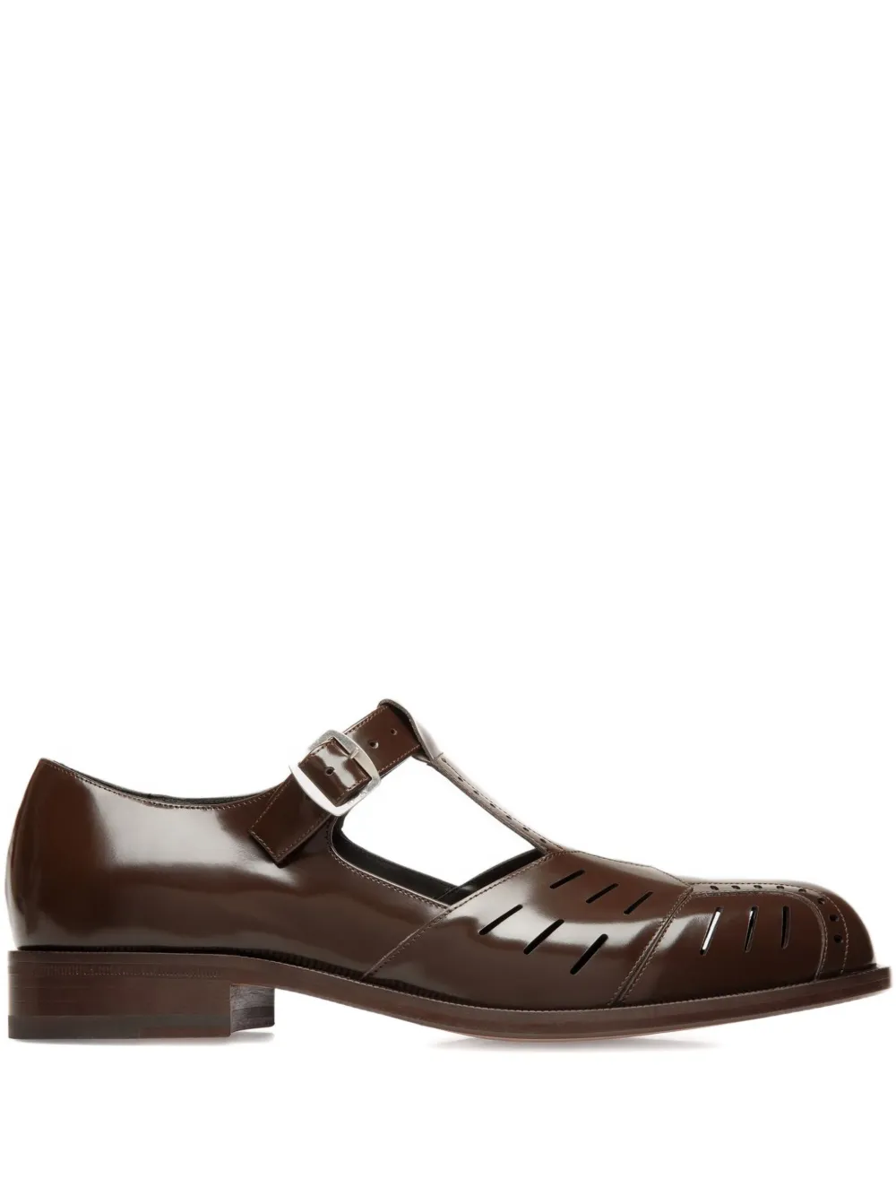 Bally t-strap openwork sandals | Brown | Image 1