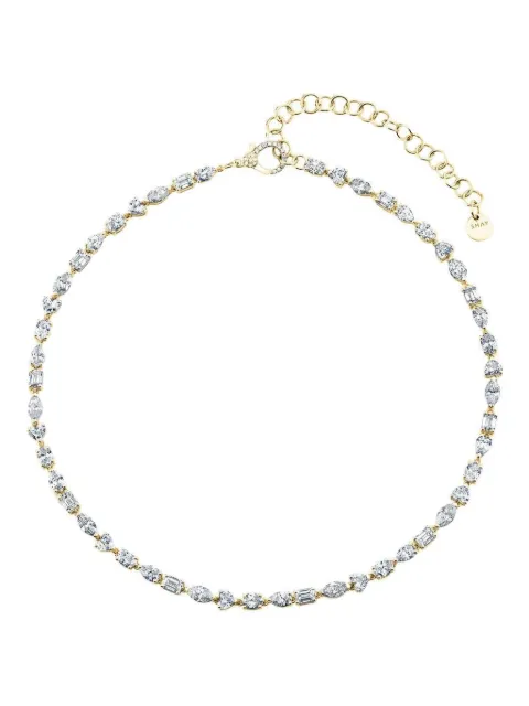 SHAY mini-mixed diamond tennis necklace