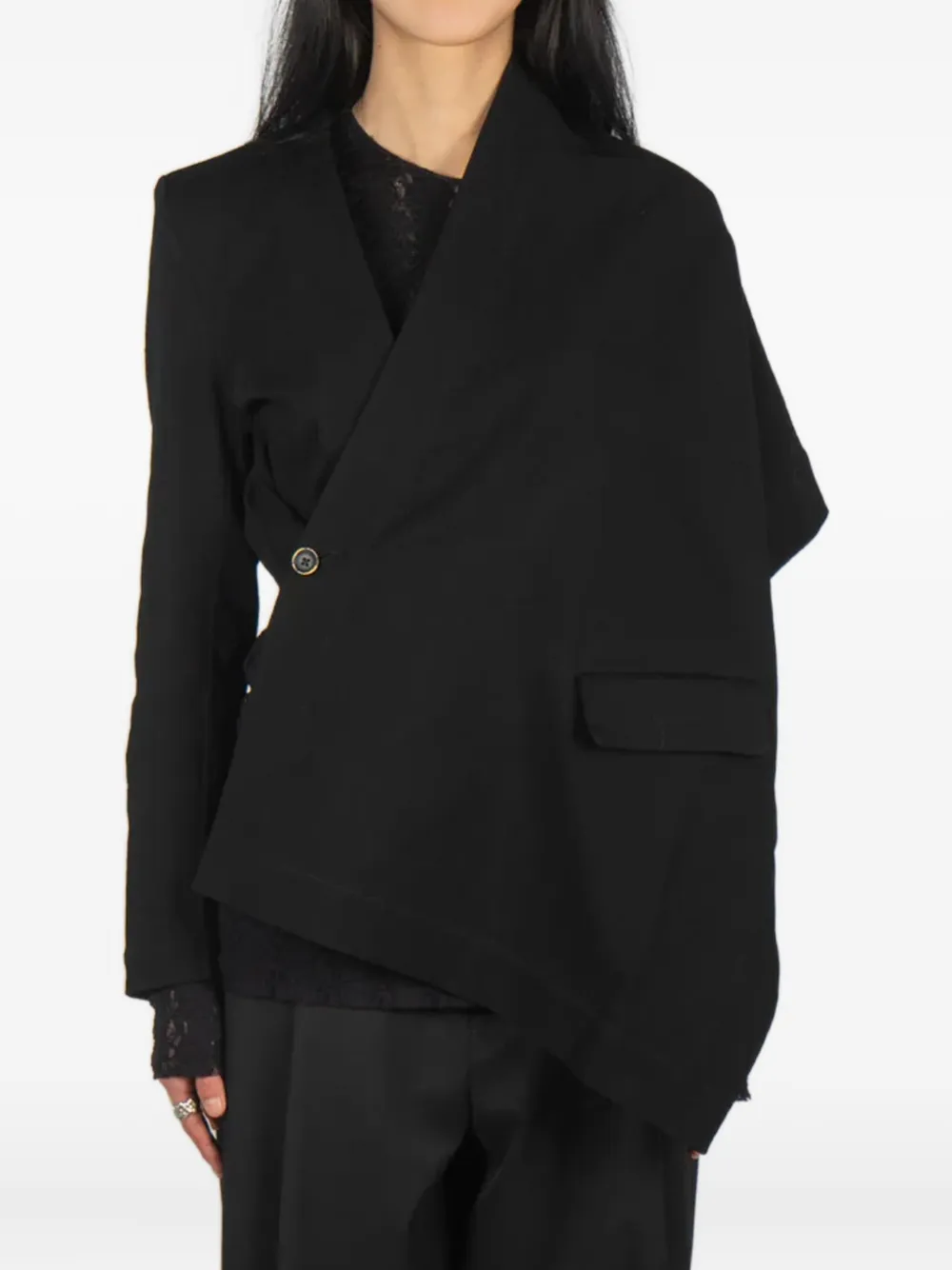 Uma Wang Keeva asymmetrical blazer | Black | Image 1