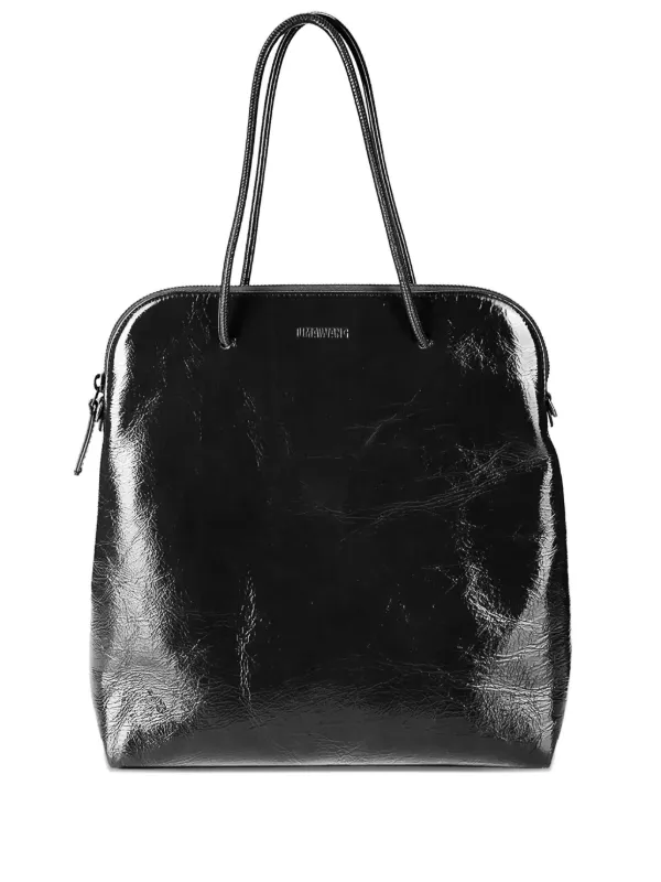 Uma Wang レザーショルダーバッグ Uma Wang レザー ショルダーバッグ | ブラック | FARFETCH JP