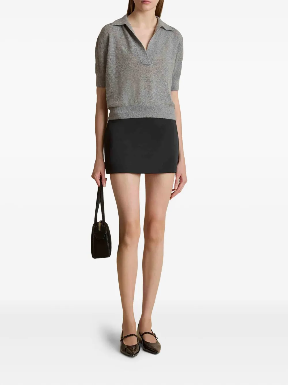 KHAITE Jett mini skirt Zwart