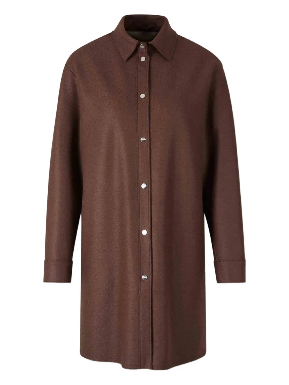 Herno wool snap-button coat Bruin