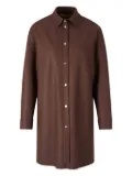 Herno wool snap-button coat - Brown