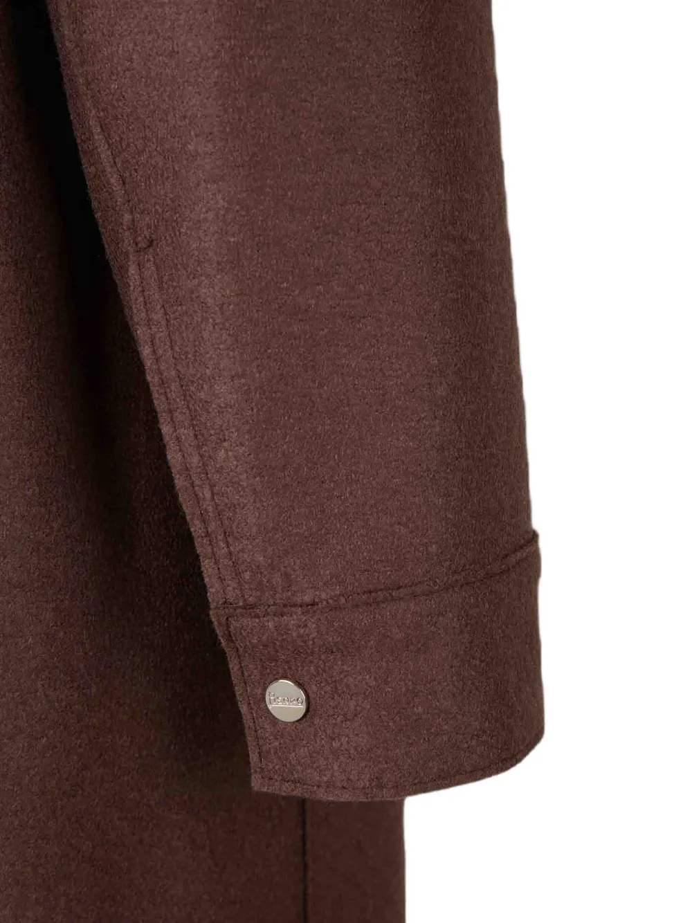 Herno wool snap-button coat Bruin