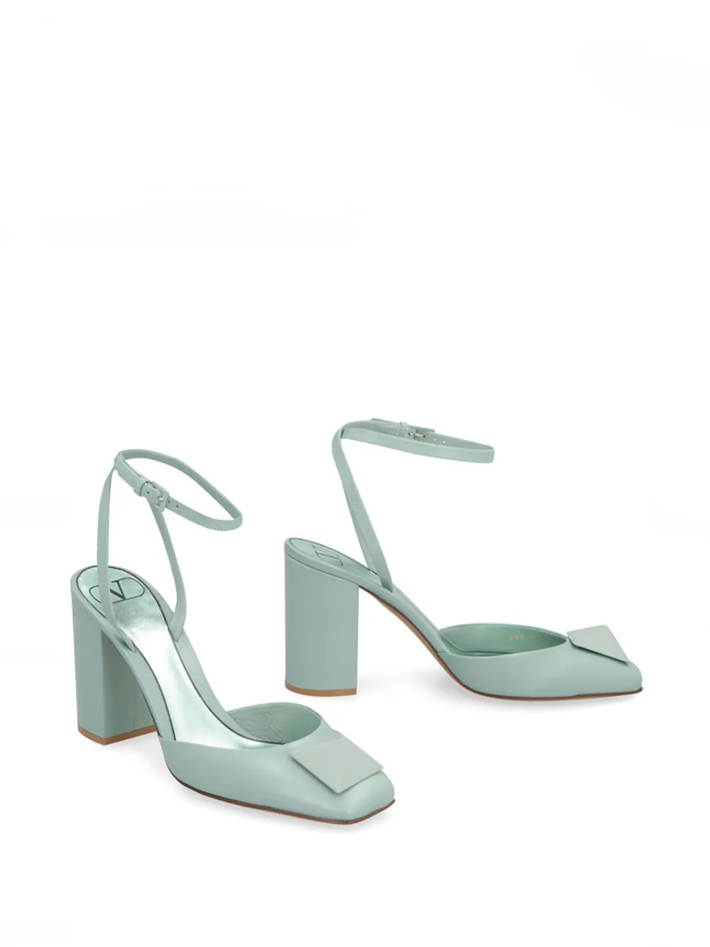 Valentino Garavani 90mm slingback stud heeled pumps Green