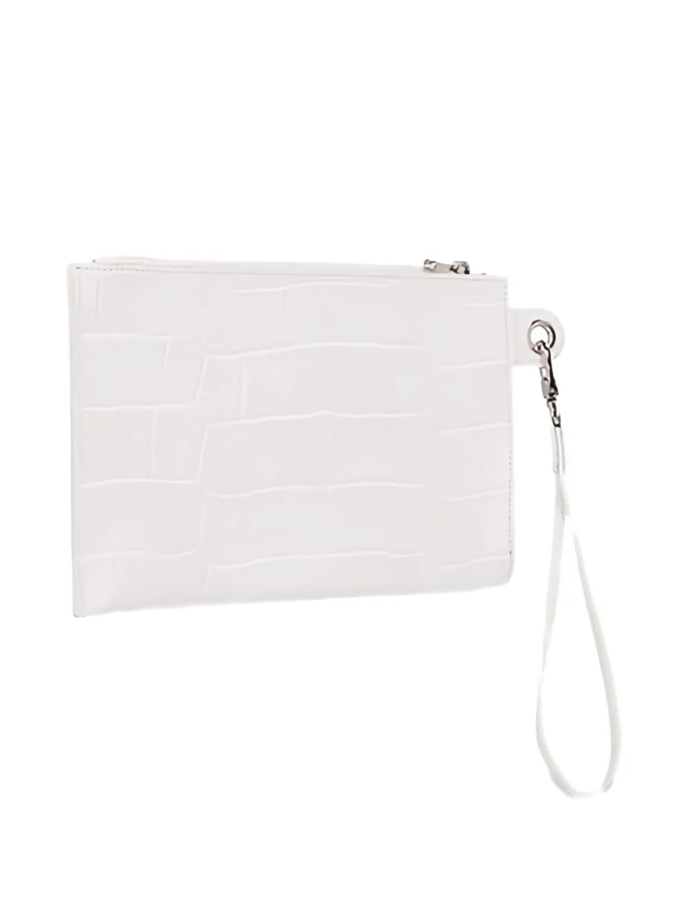 Longchamp Crocodile-embossed Wallet In Pink