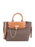 Michael Michael Kors medium monogram belted satchel bag - Brown