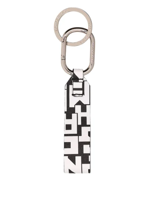 Longchamp geometric-pattern keyring