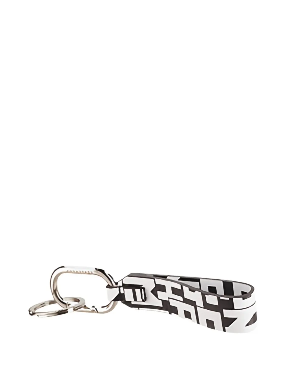 Longchamp geometric-pattern keyring Zwart