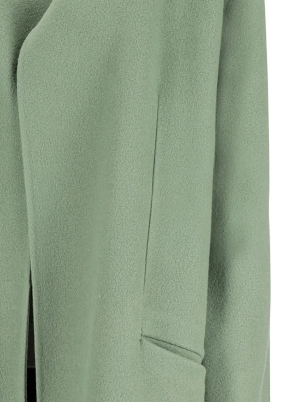 The Row Priske V-neck Wool Coat In Green
