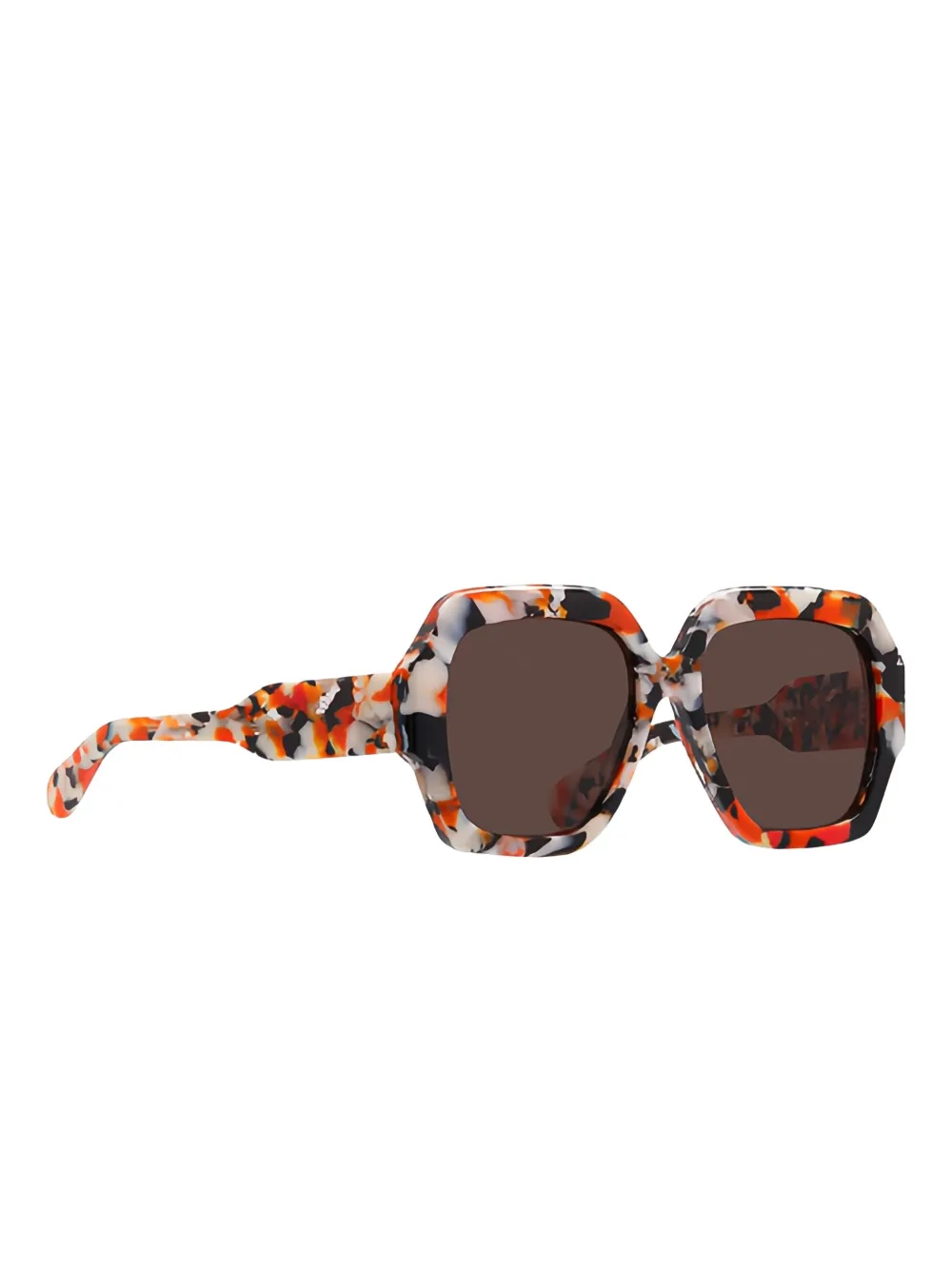 Chloé square-frame tortoiseshell sunglasses Beige