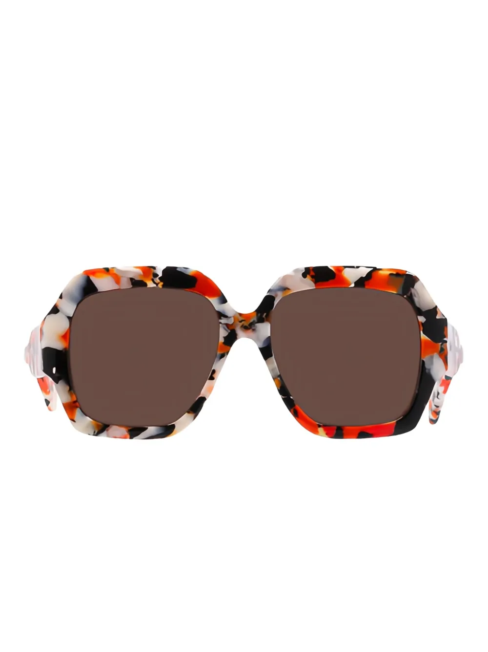 Chloé square-frame tortoiseshell sunglasses Beige