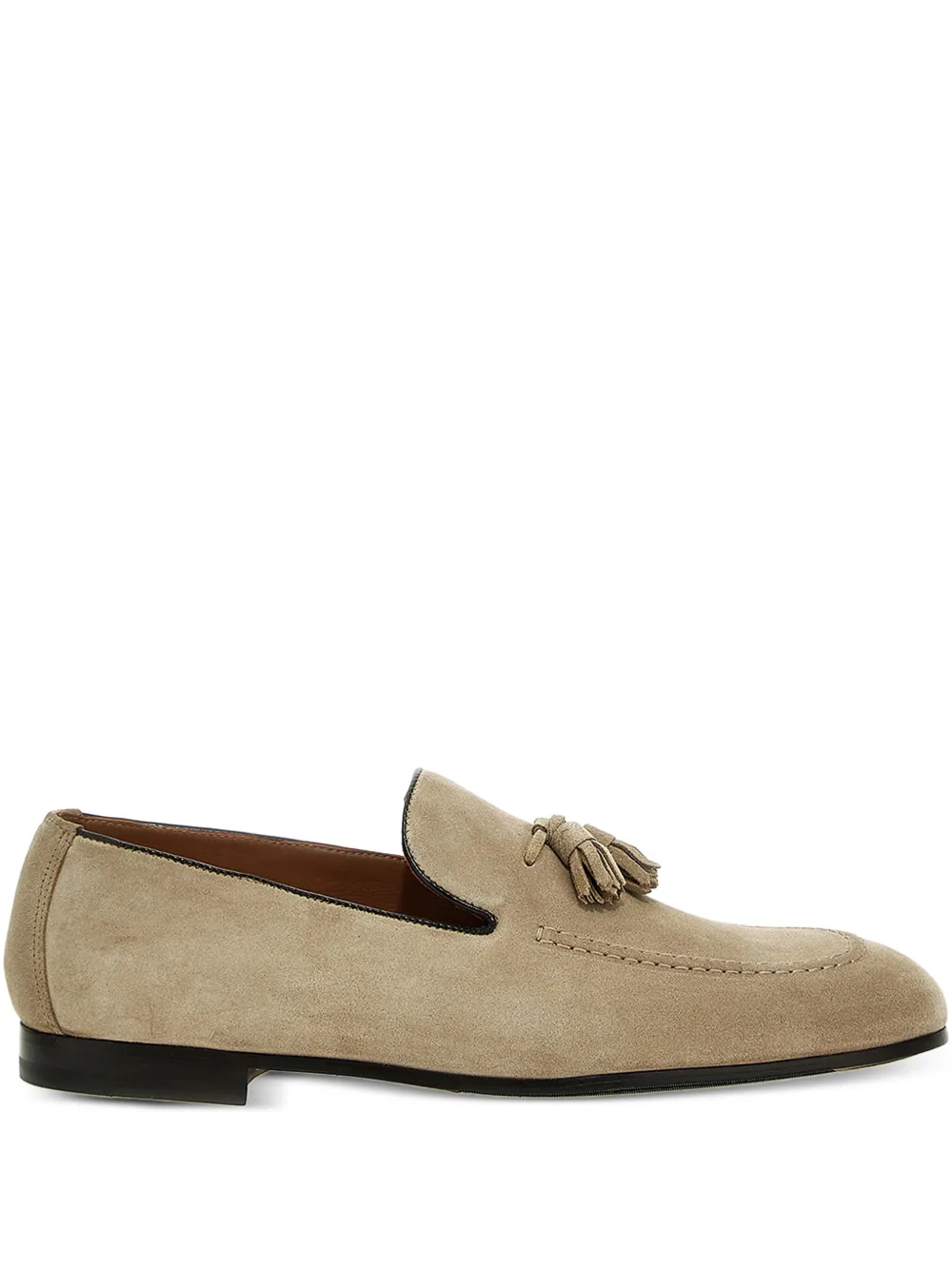 Doucal's tassel suede loafers Neutrals