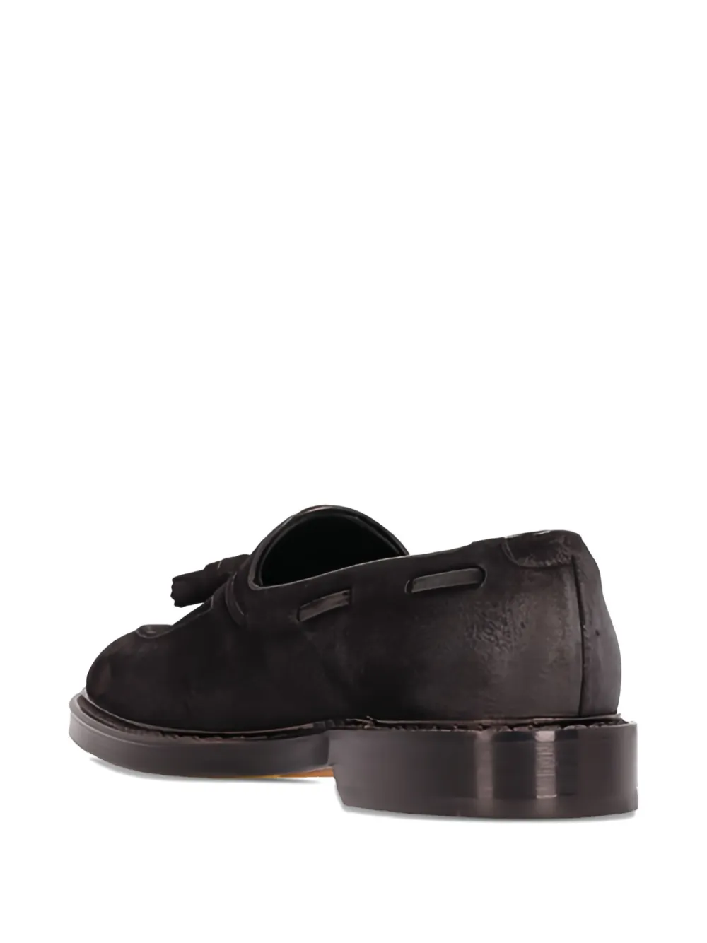 Doucal's tassel-detail suede loafers Brown