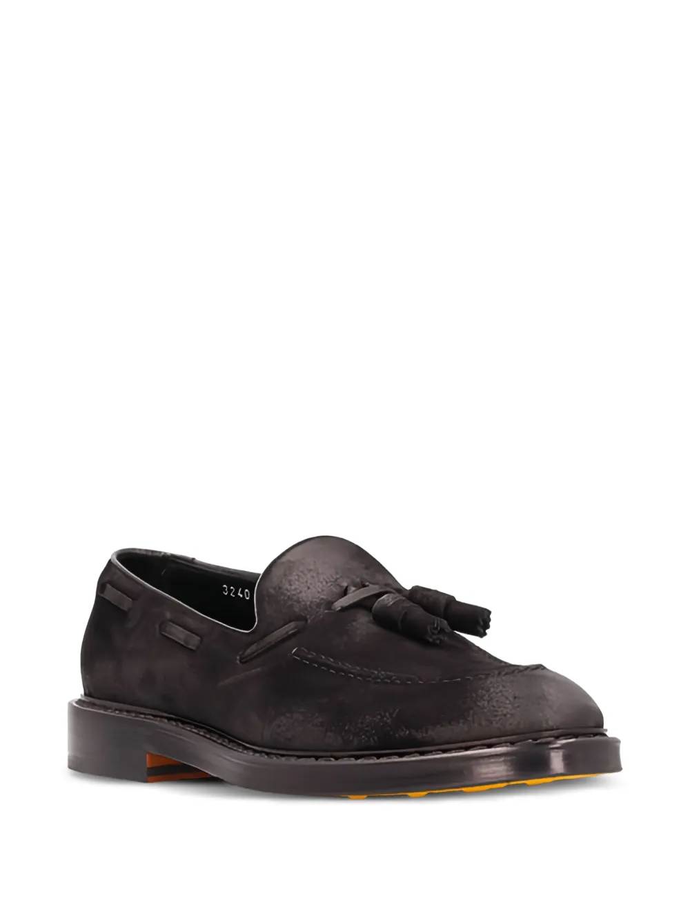 Doucal's tassel-detail suede loafers Brown